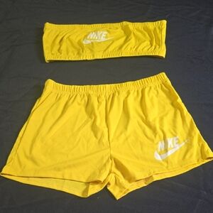 Nike Women's Yellow Shorts Set